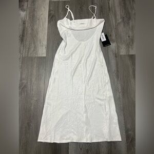 4th+Reckless white Satin slip dress / size S /NWT